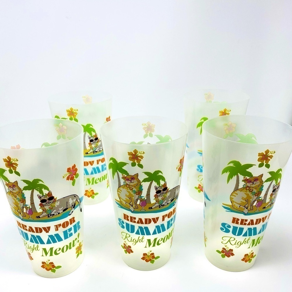 Set of 5 Summer Outdoor Cups